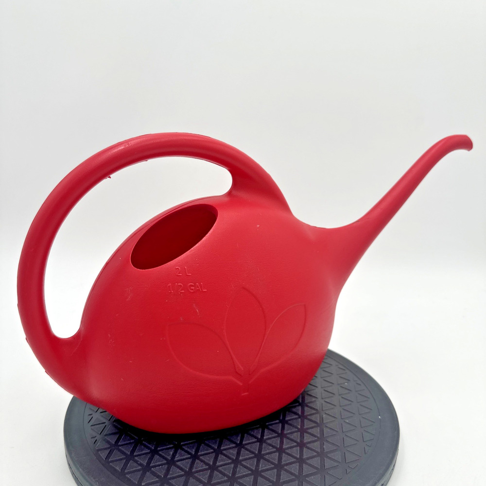 Novelty Co Retro Red Plastic Watering Can W/ Curved Spout 15”